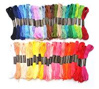 Stickgarn,Stickgarn Set,Embroidery Floss Multifarben Weicher,Stickgarn Set 50 Farben je 8 Meter,Stickerei, für Kreuzstichfaden, Armbandfaden, Knüpfen, Flechten, Basteln, Häkeln