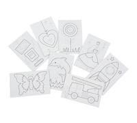 Stickkarten - Weiß, 48 Stück