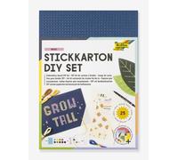folia 23419 - Stickkarton - Set, 25 Teile, mit Stickkarton, Sticknadeln, Stickgarn und Anleitung