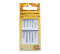 Sticknadeln mit und ohne Spitze silber 10 Stk.