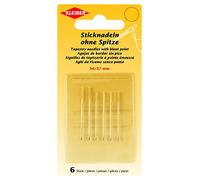 Kleiber 69916 Sticknadeln ohne Spitze, Stahl, silber, Längen: 34, 37 mm