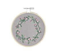 Stickpackung Gezählter Kreuzstich Blumenkranz Ø 10cm / Bei Hugendubel