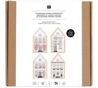 Stickpackung Gezählter Kreuzstich Häuser 4 Jahreszeiten medium inkl. 4 x Dekostickrahmen Haus M / Bei Hugendubel