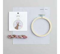 Rico Design GmbH & Co.KG Stickpackung Gezählter Kreuzstich, Romantischer Hase, Ø10cm