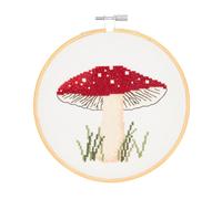 Stickpackung Gezählter Kreuzstich Shroom Pilz Bild inkl. Stickring Ø 15 cm / Bei Hugendubel