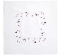 Stickpackung Gezählter Kreuzstich, Tischdecke Stiefmütterchen, 90 x 90cm