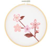 Stickpackung Kirschzweig Bild Ø 15 cm gezählter Kreuzstich / Bei Hugendubel