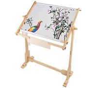 Stickrahmen Eckig, Cross Stitch Stand Stickerei-Kreuzstichrahmen-Ständer 360 ° verstellbarer Stickholz-Ständer dickes gehärtetes Holz Kreuzstich-Gestell für Kreuzstich-Nadelarbeiten 32CT 100cm