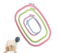 Stickrahmen Stickerei Rahmen Mit 4 Größen, Rechteckige Stickrahmen, Hoops Verstellbar Nähen Kreis Für Rechteck Stitch Tool Kunsthandwerk Nähen 4 Stück