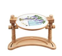 Stickständer - Buchenholzständer, Stickrahmen | Verstellbarer Kreuzstichrahmen aus Holz mit drehbarem Reifen, langlebiges und stabiles Design, freihändige Halterung für den Hals