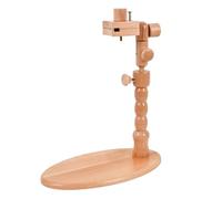 Stickständer - Halterung für Stickrahmen aus massivem Buchenholz - verstellbarer Rahmenhalter für Bastelbedarf, drehbare Schreibtischklemme für Künstler