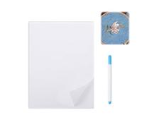 Stickvlies Wasserlöslich Selbstklebend,A4 Stickvorlagen Wasserlöslich mit Stift Wasserlöslich Stickfolie zum Zeichnen Schneiden Sie in Verschiedenen Größen - für Drucker und Handnäh-Stickvliese