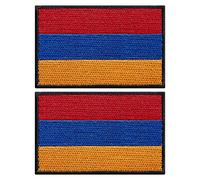 stidsds 2 Stück Armenien Flagge Patch Armenien Flaggen Bestickte Patches Armenische Flaggen Militär Taktischer Patch für Kleidung Hut Rucksäcke Pride Dekorationen