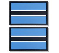 Stidsds 2 Stück Botswana-Flaggen-Aufnäher - Militärische taktische PVC-Klettverschluss-Aufnäher für Kleidung, Hut, Rucksäcke - Stolz-Dekorationen