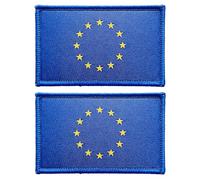 stidsds 2 Stück Europäische Union Flagge Patch Europäische Union Flaggen bestickte Patches Europäische Union Flaggen Militärische Taktische Klettverschluss Patch für Kleidung Hut Rucksäcke Stolz