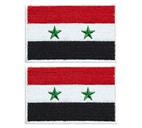 stidsds 2 Stück Syrien Flagge Patch Syrien Flaggen Bestickte Patches Syrische Flaggen Militär Taktischer Patch für Kleidung Hut Rucksäcke Pride Dekorationen