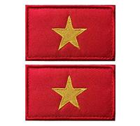 stidsds 2 Stück Vietnam-Flagge Patch Vietnam Flaggen Bestickte Patches Vietnam Flaggen Militär Taktischer Patch für Kleidung Hut Rucksäcke Stolz Dekorationen