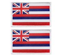 stidsds Aufnäher mit USA-Hawaii-Flagge, bestickt, US-Bundesstaatsflaggen, Militär, taktischer Klettverschluss für Kleidung, Hut, Rucksäcke, Stolz, Dekorationen, 2 Stück