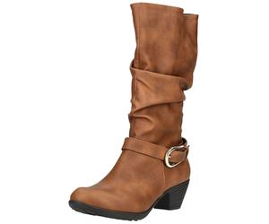 Stiefel ANDREA CONTI "Andrea Conti Stiefel Lederimitat", Damen, Gr. 39, braun, Lederimitat, Schuhe Stiefel (75584057-39) braun