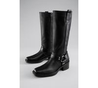 Stiefel ANISTON SHOES, Damen, Gr. 36, Normalschaft, schwarz, Lederimitat, Schuhe Stiefel, Bikerstiefel mit Innen-Reißverschluss (32127353-36)