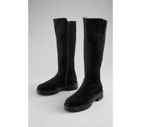 Stiefel ANISTON SHOES, Damen, Gr. 37, Normalschaft, schwarz, Velourslederimitat, Schuhe Stiefel, Stretch-Stiefel mit Innen-Reißverschluss (41656959-37)