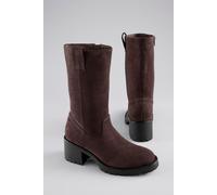Stiefel ANISTON SHOES, Damen, Gr. 41, Normalschaft, braun (dunkelbraun), Velourslederimitat, Basic, Schuhe Stiefel, Klassik-Boots mit Innen-Reißverschluss - NEUE KOLLEKTION (32811325-41) dunkelbraun
