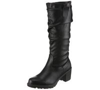 Stiefel ANISTON SHOES, Damen, Gr. 41, Normalschaft, schwarz, Lederimitat, Schuhe Stiefel, Slouchy Schaft mit Raffungen (67838062-41)