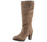 Stiefel ANISTON SHOES, Damen, Gr. 42, Normalschaft, beige, Textil, Schuhe Stiefel, mit Raffungen am slouchy Schaft - NEUE KOLLEKTION (874519-42) beige