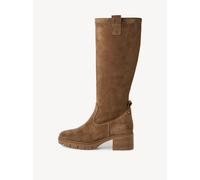 Stiefel TAMARIS, Damen, Gr. 36, Normalschaft, braun, Veloursleder, unifarben, Schuhe, Blockabsatz, Langschaftstiefel mit Touch it-Ausstattung (10021643-36) braun