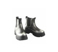 Stiefel BUFFALO "Buffalo Aspha Chelsea Vntg Vegan Nappa", Damen, Gr. 38, pewter, schwarz, Kunstfaser, unifarben, Schuhe Stiefel (98535237-38) pewter, schwarz