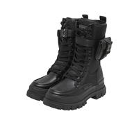 Stiefel BUFFALO "Buffalo ASPHA COM HI - VEGAN NAPPA/NYLON", Damen, Gr. 36, schwarz, Kunstfaser, unifarben, Schuhe Stiefel (23849311-36) schwarz