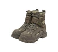 Stiefel BUFFALO "Buffalo ASPHA COM - VEGAN NUBUCK", Damen, Gr. 39, khaki, Polyurethan, unifarben, Schuhe Stiefel (22499855-39) khaki