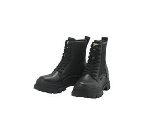 Stiefel BUFFALO "Buffalo ASPHA COM2 - VEGAN NAPPA/NYLON", Damen, Gr. 38, schwarz, Kunstfaser, unifarben, Schuhe Stiefel (99151825-38) schwarz