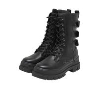 Stiefel BUFFALO "Buffalo ASPHA LACE UP BOOT MB - VEGAN NAPPA", Damen, Gr. 39, schwarz, Polyurethan, unifarben, Schuhe Stiefel (60923253-39) schwarz