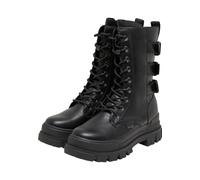 Stiefel BUFFALO "Buffalo ASPHA LACE UP BOOT MB - VEGAN NAPPA", Damen, Gr. 41, schwarz, Polyurethan, unifarben, Schuhe Stiefel (60923253-41) schwarz