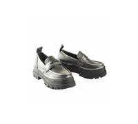 Stiefel BUFFALO "Buffalo Aspha Loafer Vntg Vegan Nappa", Damen, Gr. 39, pewter, schwarz, Leder, unifarben, Schuhe Stiefel (32242166-39) pewter, schwarz