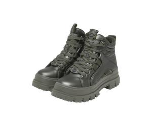 Stiefel BUFFALO "Buffalo aspha nc mid", Damen, Gr. 37, grün (khaki), unifarben, Schuhe Stiefel (13593964-37) khaki