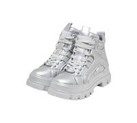 Stiefel BUFFALO "Buffalo ASPHA NC MID - VEGAN", Damen, Gr. 40, silber, Polyurethan, unifarben, Schuhe Stiefel (45358337-40) silber