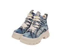 Stiefel BUFFALO "Buffalo ASPHA NC MID - VEGAN DENIM", Damen, Gr. 38, blau, Kunstfaser, Schuhe Stiefel (46147715-38) blau