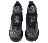 Stiefel BUFFALO "Buffalo Aspha Nc Mid -Vegan Suede", Damen, Gr. 36, schwarz, grau leo, Polyurethan, unifarben, Schuhe Stiefel (43689511-36) schwarz, grau leo