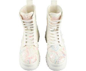 Stiefel BUFFALO "Buffalo ASPHA RLD BLOOM", Damen, Gr. 41, weiß, rose, blau, unifarben, Schuhe Stiefel (45212710-41) weiß, rose, blau