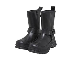 Stiefel BUFFALO "Buffalo Buffalo roam biker hi", Damen, Gr. 39, schwarz, Leder, unifarben, Schuhe Stiefel (49756803-39) schwarz