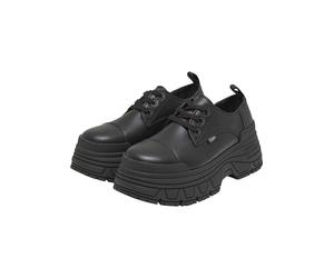 Stiefel BUFFALO "Buffalo FUSION LACE UP LO - VEGAN NAPPA", Damen, Gr. 37, schwarz, Polyurethan, unifarben, Schuhe Stiefel (74526435-37) schwarz