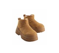 Stiefel BUFFALO "Buffalo FusiOn Slip On Lo Warm Vegan Nubuck", Damen, Gr. 41, cognac, Polyurethan, unifarben, Schuhe Stiefel (64870163-41) cognac