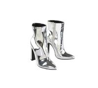 Stiefel BUFFALO "Buffalo July Bootie Vegan Patent", Damen, Gr. 36, silber, Polyurethan, unifarben, Schuhe Stiefel (44950306-36) silber