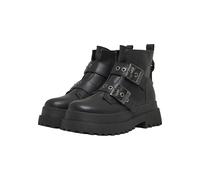 Stiefel BUFFALO "Buffalo PLUTO ZIP BUCKLE", Damen, Gr. 40, schwarz, Kunstfaser, unifarben, Schuhe Stiefel (83655333-40) schwarz