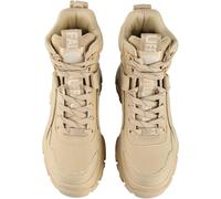 Stiefel BUFFALO "Buffalo VENOM MID", Damen, Gr. 38, cream, Baumwolle, unifarben, Schuhe Stiefel (82707437-38) cream