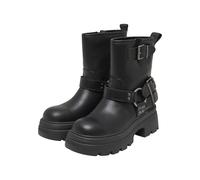 Stiefel BUFFALO "Buffalo ZAVEN BOOTIE BIKER - VEGAN NAPPA", Damen, Gr. 39, schwarz, Polyurethan, unifarben, Schuhe Stiefel (43217736-39) schwarz