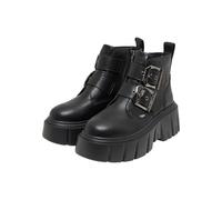 Stiefel BUFFALO "Buffalo ZESPHER BIKER BUCKLE - VEGAN NAPPA", Damen, Gr. 42, schwarz, Polyurethan, unifarben, Schuhe Stiefel (89827667-42) schwarz