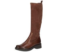 Caprice Damenstiefel Leder/Textil Cognac Comb Warmfutter mit Absatz und Reißverschluss Gr. 37